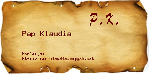 Pap Klaudia névjegykártya